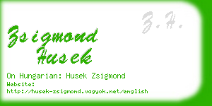 zsigmond husek business card